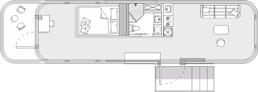 X70 Capsule House with Kitchen