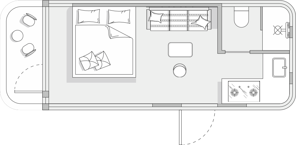 Y50 Capsule House with Kitchen