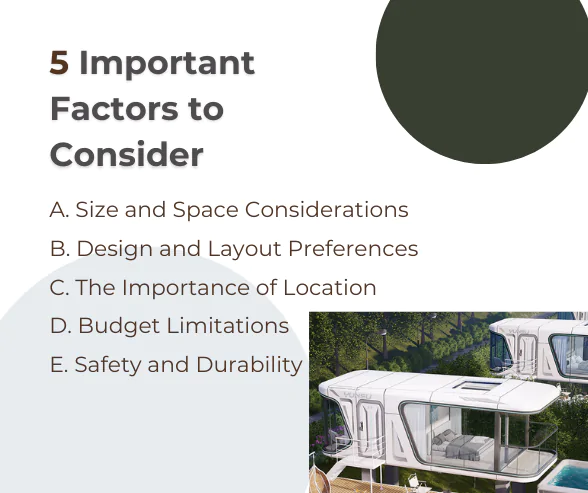 factors to choose a capsule house