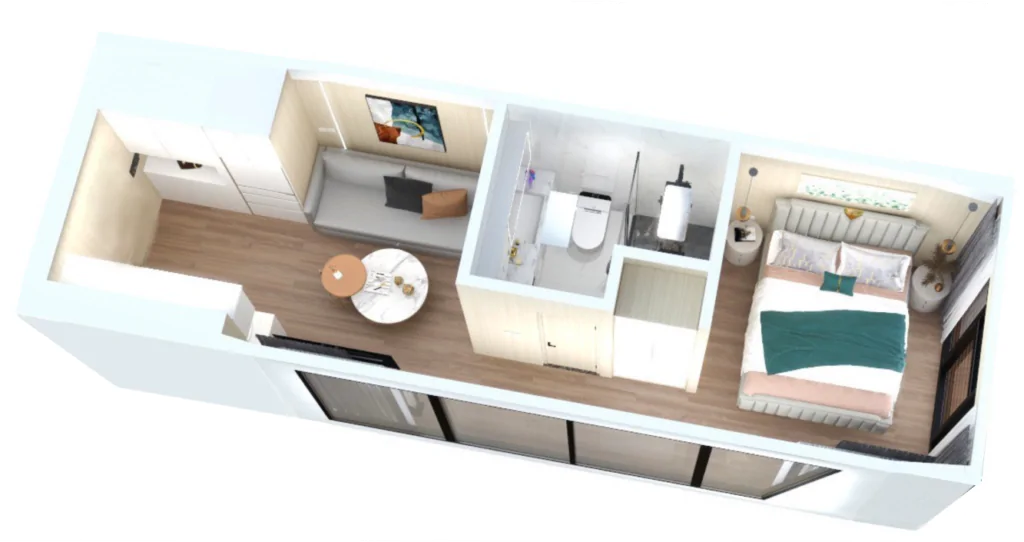 E50 Capsule House with Kitchen 3D