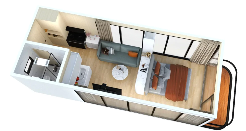 T50 Capsule House with Kitchen 3D