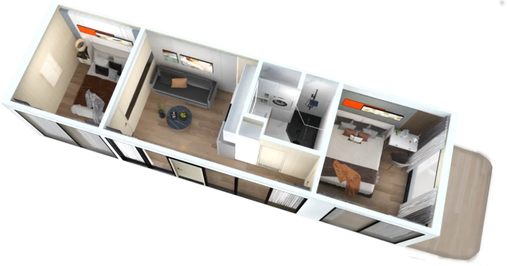 Y70 Capsule House with Kitchen 3D