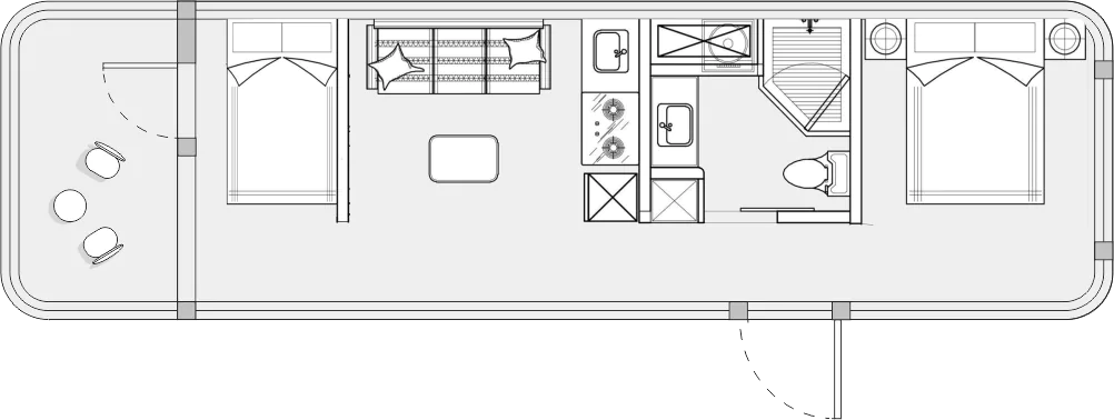 Y70 Capsule House with Kitchen