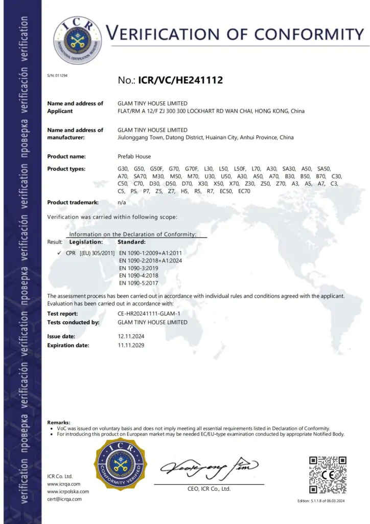 CE certificate-glamni